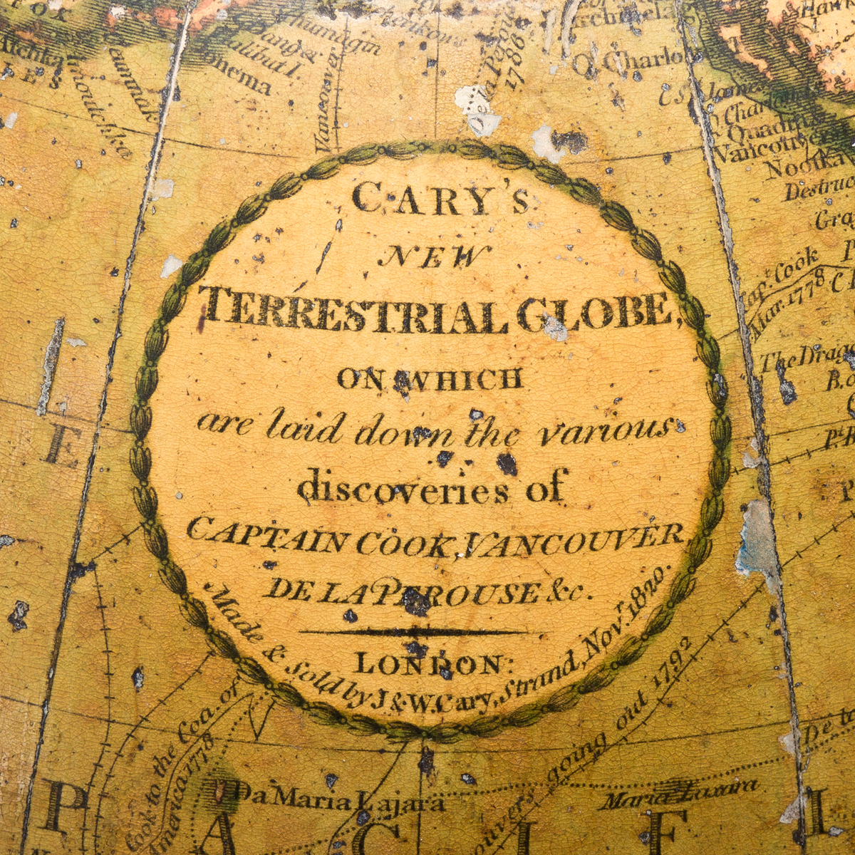 (GLOBES.) J. & W. Cary. Carys New Terrestrial Globe.